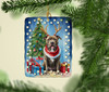 Pit Bull Terrier Christmas Reindeer Porcelain Ornament DAC7837 product image at NuMercy 2