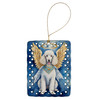 White Poodle My Angel Porcelain Christmas Ornament DAC7059 product image at NuMercy