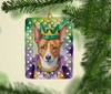 Basenji King of Mardi Gras Porcelain Christmas Ornament DAC4729 product image at NuMercy 2
