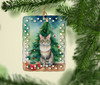 Dwelf Cat By the Christmas Tree Porcelain Ornament product image at NuMercy 2