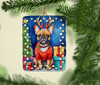 French Bulldog Christmas Reindeer Porcelain Ornament DAC7785 product image at NuMercy 2