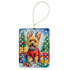 Norwich Terrier Christmas Reindeer Porcelain Ornament product image at NuMercy