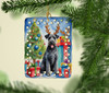 Kerry Blue Terrier Christmas Reindeer Porcelain Ornament product image at NuMercy 2