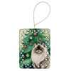 Colorpoint Longhair Cat By the Christmas Tree Porcelain Ornament product image at NuMercy