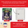 Border Collie King of Mardi Gras Porcelain Christmas Ornament product image at NuMercy 3