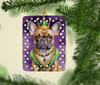 French Bulldog King of Mardi Gras Porcelain Christmas Ornament DAC4794 product image at NuMercy 2