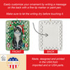 American Polydactyl Cat By the Christmas Tree Porcelain Ornament product image at NuMercy 3