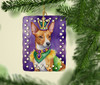 Basenji King of Mardi Gras Porcelain Christmas Ornament DAC4728 product image at NuMercy 2