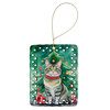 Raas Cat By the Christmas Tree Porcelain Ornament product image at NuMercy