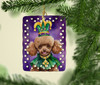 Poodle King of Mardi Gras Porcelain Christmas Ornament product image at NuMercy 2