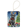 Bouvier des Flandres Christmas Reindeer Porcelain Ornament product image at NuMercy