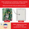 Li Hua Cat By the Christmas Tree Porcelain Ornament product image at NuMercy 3