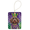 Wirehaired Pointing Griffon King of Mardi Gras Porcelain Christmas Ornament DAC4907 product image at NuMercy