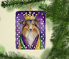 Sheltie King of Mardi Gras Porcelain Christmas Ornament DAC4885 product image at NuMercy 2