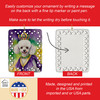 White Poodle King of Mardi Gras Porcelain Christmas Ornament DAC4861 product image at NuMercy 3