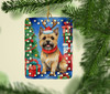 Cairn Terrier Christmas Reindeer Porcelain Ornament product image at NuMercy 2