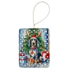 Bluetick Coonhound Christmas Reindeer Porcelain Ornament product image at NuMercy