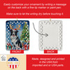 Border Collie Christmas Reindeer Porcelain Ornament product image at NuMercy 3
