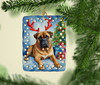 Bullmastiff Christmas Reindeer Porcelain Ornament product image at NuMercy 2