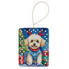Maltipoo Christmas Reindeer Porcelain Ornament product image at NuMercy