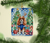 Cavalier Spaniel Christmas Reindeer Porcelain Ornament product image at NuMercy 2