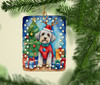Dandie Dinmont Terrier Christmas Reindeer Porcelain Ornament product image at NuMercy 2
