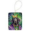 Flat-Coated Retriever King of Mardi Gras Porcelain Christmas Ornament product image at NuMercy