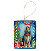 Afghan Hound Christmas Reindeer Porcelain Ornament product image at NuMercy