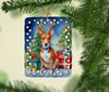 Basenji Christmas Reindeer Porcelain Ornament product image at NuMercy 2