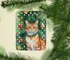 Suphalak Cat By the Christmas Tree Porcelain Ornament product image at NuMercy 2