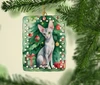 Oriental Shorthair Cat By the Christmas Tree Porcelain Ornament product image at NuMercy 2