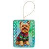 Yorkshire Terrier Yorkie Christmas Porcelain Ornament DAC3700 product image at NuMercy