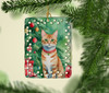 Arabian Mau Cat By the Christmas Tree Porcelain Ornament product image at NuMercy 2
