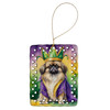 Pekingese King of Mardi Gras Porcelain Christmas Ornament DAC4849 product image at NuMercy