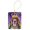 American English Coonhound King of Mardi Gras Porcelain Christmas Ornament product image at NuMercy
