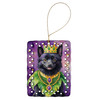 Schipperke King of Mardi Gras Porcelain Christmas Ornament product image at NuMercy