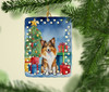 Sheltie Christmas Reindeer Porcelain Ornament product image at NuMercy 2