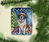 Saint Bernard Christmas Reindeer Porcelain Ornament product image at NuMercy 2