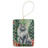 Nebelung Cat By the Christmas Tree Porcelain Ornament product image at NuMercy
