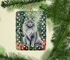Nebelung Cat By the Christmas Tree Porcelain Ornament product image at NuMercy 2