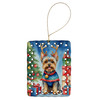 Yorkshire Terrier Yorkie Christmas Reindeer Porcelain Ornament product image at NuMercy
