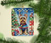 Yorkshire Terrier Yorkie Christmas Reindeer Porcelain Ornament product image at NuMercy 2