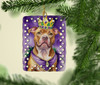 Pit Bull Terrier King of Mardi Gras Porcelain Christmas Ornament DAC4851 product image at NuMercy 2