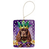 Cocker Spaniel King of Mardi Gras Porcelain Christmas Ornament DAC4773 product image at NuMercy