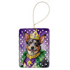 Australian Cattle Dog King of Mardi Gras Porcelain Christmas Ornament product image at NuMercy