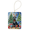 Black Great Dane Christmas Reindeer Porcelain Ornament product image at NuMercy