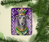 Scottish Deerhound King of Mardi Gras Porcelain Christmas Ornament product image at NuMercy 2