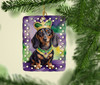 Dachshund King of Mardi Gras Porcelain Christmas Ornament DAC4777 product image at NuMercy 2