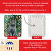 Chartreux Cat By the Christmas Tree Porcelain Ornament product image at NuMercy 3
