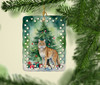 Highlander Lynx Cat By the Christmas Tree Porcelain Ornament product image at NuMercy 2